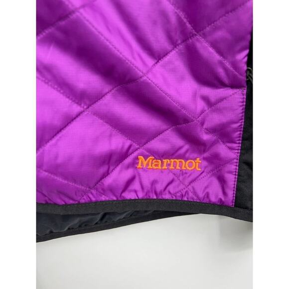 Marmot Quilted Lightweight Full Zip Jacket Coat Purple Black Small Womens - Picture 8 of 9
